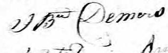 Signature de J Bte Demers: 10 novembre 1830