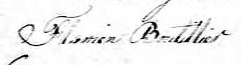 Signature de Flavien Boutillier: 26 mars 1814
