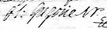 Signature de Ol. Gregoire NP.: 19 février 1841