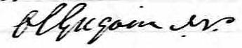 Signature de Ol Gregoire N.P.: 27 mars 1845