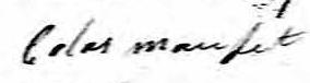 Signature de Celes Maufet: 24 février 1835 Signature de Celes Maufet: 24 février 1835