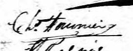 Signature de Chs. Fournier: 13 août 1821