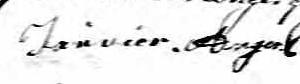 Signature de Janvier Anger: 10 août 1822