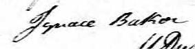 Signature de Ignace Baker: 10 mai 1824