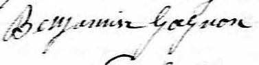 Signature de Benjamin Gagnon: 26 septembre 1841