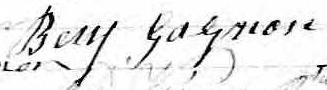 Signature de Benj Gagnon: 24 novembre 1865