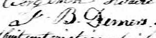 Signature de J. B. Demers: 16 août 1825