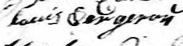 Signature de Louis Bergeron: 16 août 1825