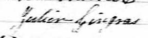 Signature de Julien Gingras: 27 octobre 1846 Signature de Julien Gingras: 27 octobre 1846