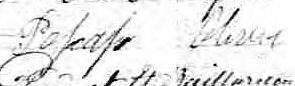 Signature de Polycarpe Olivier: 6 août 1867 Signature de Polycarpe Olivier: 6 août 1867