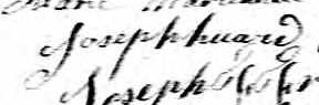 Signature de Joseph Huard: premier août 1826