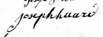 Signature de Joseph Huard: 29 mai 1827