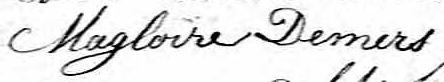 Signature de Magloire Demers: 8 juillet 1830