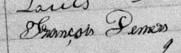 Signature de François Demers: 15 octobre 1880 Signature de François Demers: 15 octobre 1880