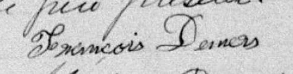 Signature de François Demers: 31 juillet 1883 Signature de François Demers: 31 juillet 1883