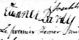 Signature de Etienne Bardy: 25 janvier 1832