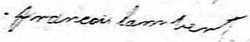 Signature de François Lambert: 7 février 1831