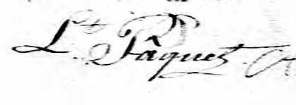 Signature de Lt Pâquet: 8 décembre 1831 Signature de Lt Pâquet: 8 décembre 1831