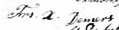 Signature de Frs. X. Demers: 17 février 1831