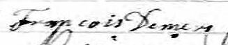 Signature de Francois Demers: 18 février 1833