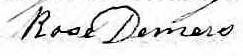 Signature de Rose Demers: 27 février 1854 Signature de Rose Demers: 27 février 1854