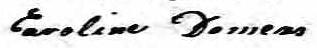 Signature de Caroline Demers: 7 janvier 1851 Signature de Caroline Demers: 7 janvier 1851