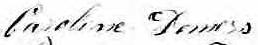 Signature de Caroline Demers: 22 juillet 1856 Signature de Caroline Demers: 22 juillet 1856