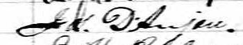Signature de Jos. d' Anjou: 28 novembre 1874