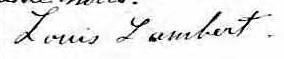 Signature de Louis Lambert: 9 octobre 1859 Signature de Louis Lambert: 9 octobre 1859