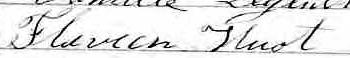 Signature de Flavien Huot: 5 février 1874 Signature de Flavien Huot: 5 février 1874
