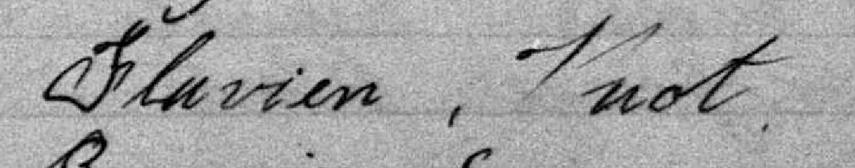 Signature de Flavien Huot: 9 juillet 1900 Signature de Flavien Huot: 9 juillet 1900