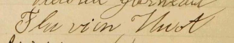 Signature de Flavien Huot: 29 avril 1901 Signature de Flavien Huot: 29 avril 1901