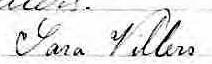 Signature de Sara Villers: 21 avril 1863 Signature de Sara Villers: 21 avril 1863