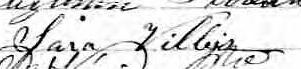 Signature de Sara Villers: 22 février 1866 Signature de Sara Villers: 22 février 1866