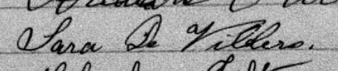 Signature de Sara De Villers: 14 avril 1878 Signature de Sara De Villers: 14 avril 1878
