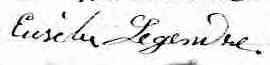 Signature de Eusèbe Legendre: 17 août 1868 Signature de Eusèbe Legendre: 17 août 1868