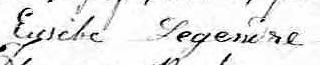 Signature de Eusèbe Legendre: 21 septembre 1868 Signature de Eusèbe Legendre: 21 septembre 1868