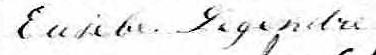 Signature de Eusèbe Legendre: 12 décembre 1869 Signature de Eusèbe Legendre: 12 décembre 1869