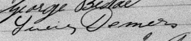 Signature de Lucie Demers: 15 avril 1886 Signature de Lucie Demers: 15 avril 1886