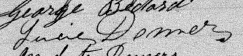 Signature de Lucie Demers: 3 février 1889 Signature de Lucie Demers: 3 février 1889