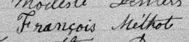 Signature de François Méthot: 6 mai 1895 Signature de François Méthot: 6 mai 1895