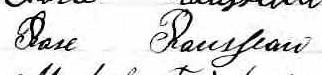Signature de Rose Rousseau: 6 février 1872 Signature de Rose Rousseau: 6 février 1872