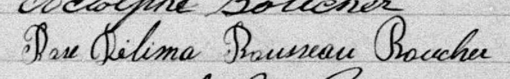 Signature de Rose de Lima Rousseau Boucher: 23 juin 1878 Signature de Rose de Lima Rousseau Boucher: 23 juin 1878