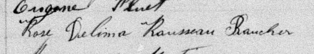 Signature de Rose Delima Rousseau Baucher: 30 décembre 1883 Signature de Rose Delima Rousseau Baucher: 30 décembre 1883