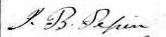 Signature de J. B. Pepin: 22 janvier 1856 Signature de J. B. Pepin: 22 janvier 1856
