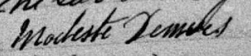 Signature de Modeste Demers: 25 juillet 1882 Signature de Modeste Demers: 25 juillet 1882