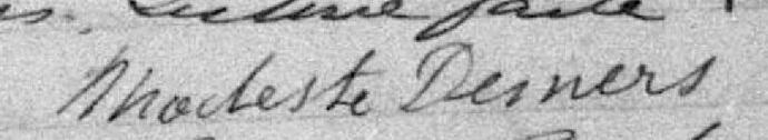 Signature de Modeste Demers: 6 mai 1899 Signature de Modeste Demers: 6 mai 1899