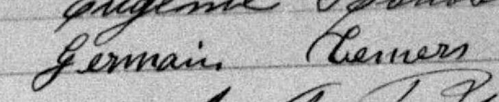 Signature de Germain Demers: 16 juin 1886 Signature de Germain Demers: 16 juin 1886