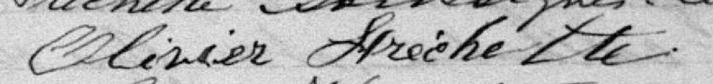 Signature de Olivier Fréchette: 5 juillet 1897 Signature de Olivier Fréchette: 5 juillet 1897