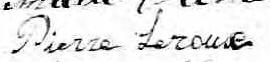 Signature de Pierre Leroux: 7 septembre 1869 Signature de Pierre Leroux: 7 septembre 1869